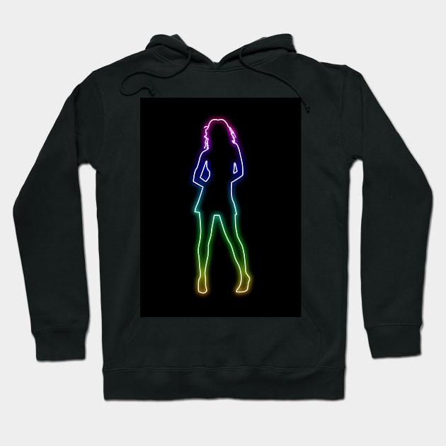 Neon Light Dancer Hoodie by podartist